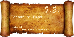 Tormási Emma névjegykártya
