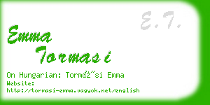 emma tormasi business card